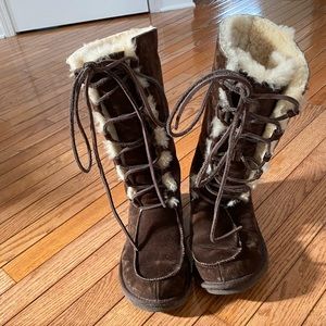 Lace up UGG boots